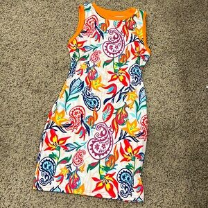 Bright fitted dress size small